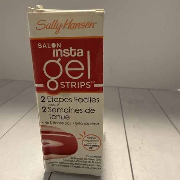 Sally Hansen Salon Insta Gel Strips Kit Red My Lips LED 2-Week Wear Sealed - Picture 3 of 6